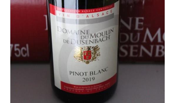 18 flessen à 75cl witte wijn Domaine du Moulin de Dusenbach, Pinot Blanc 2019